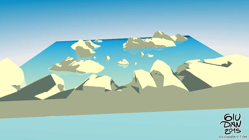 Animazione cgi 3d iceberg